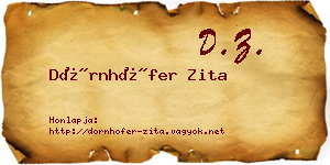Dörnhöfer Zita névjegykártya
